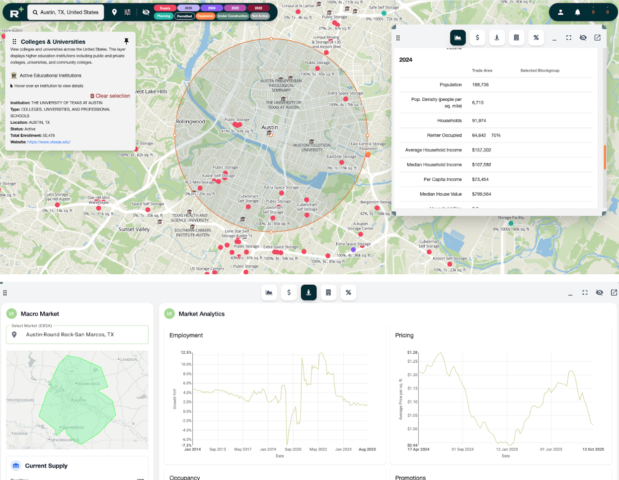 Radius+ application screenshot